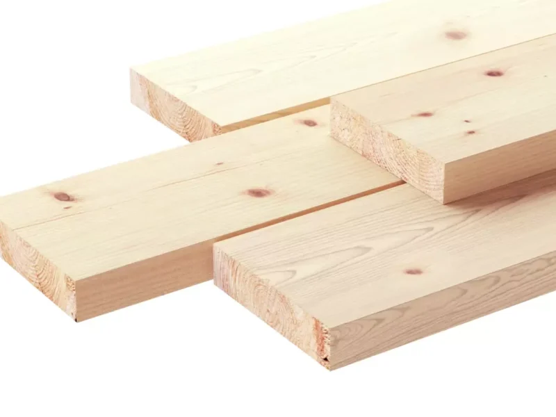 Доска сухая строганная 45х145х6000 хвоя сорт АВ